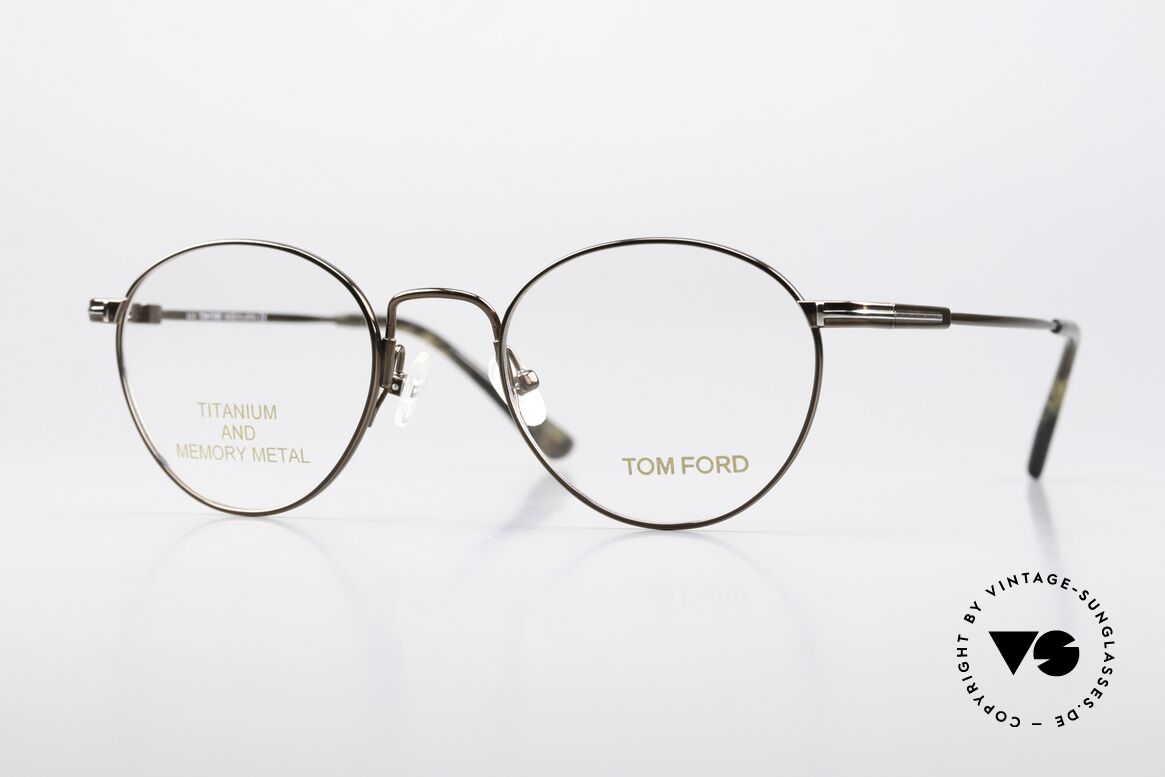 Tom Ford TF5418 Made In Japan Panto Frame, Tom Ford TF5418, 048, titanium eyeglasses, 47/20, Made for Men and Women