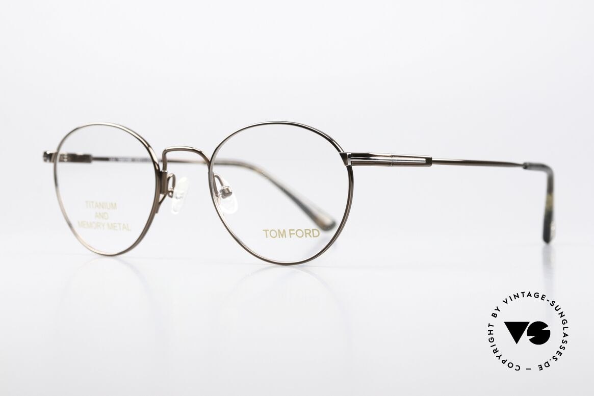 Tom Ford TF5418 Made In Japan Panto Frame, brilliant MEMORY METAL = flexible, durable, light, Made for Men and Women