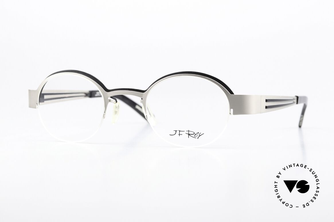 JF Rey JF2344 Semi Rimless Eyeglasses, J.F. Rey glasses, model JF2344, col. 0010, size 44-23, Made for Men and Women