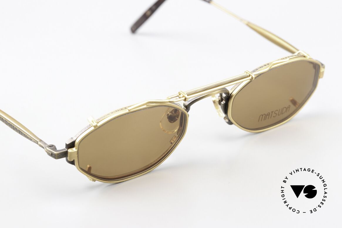 Matsuda 10122 90's Eyewear With Sun Clip, true craftsmanship (MADE in JAPAN), which takes time!, Made for Men and Women