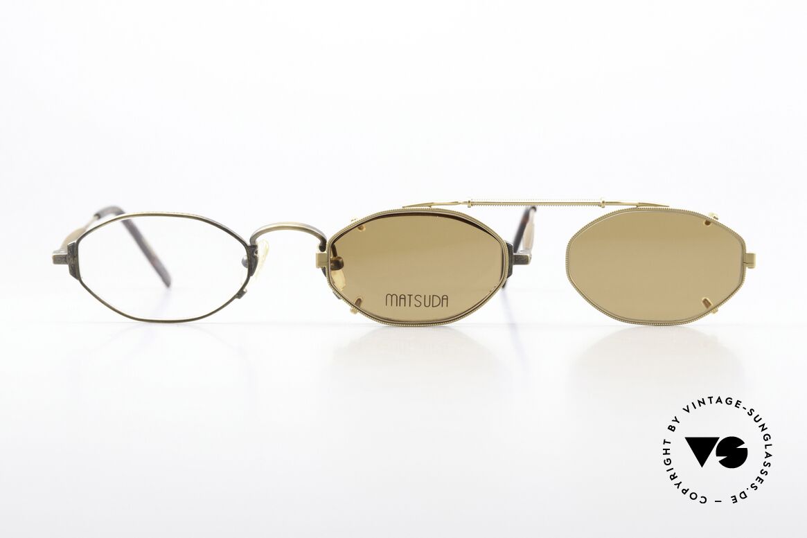 Matsuda 10122 90's Eyewear With Sun Clip, Size: small, Made for Men and Women