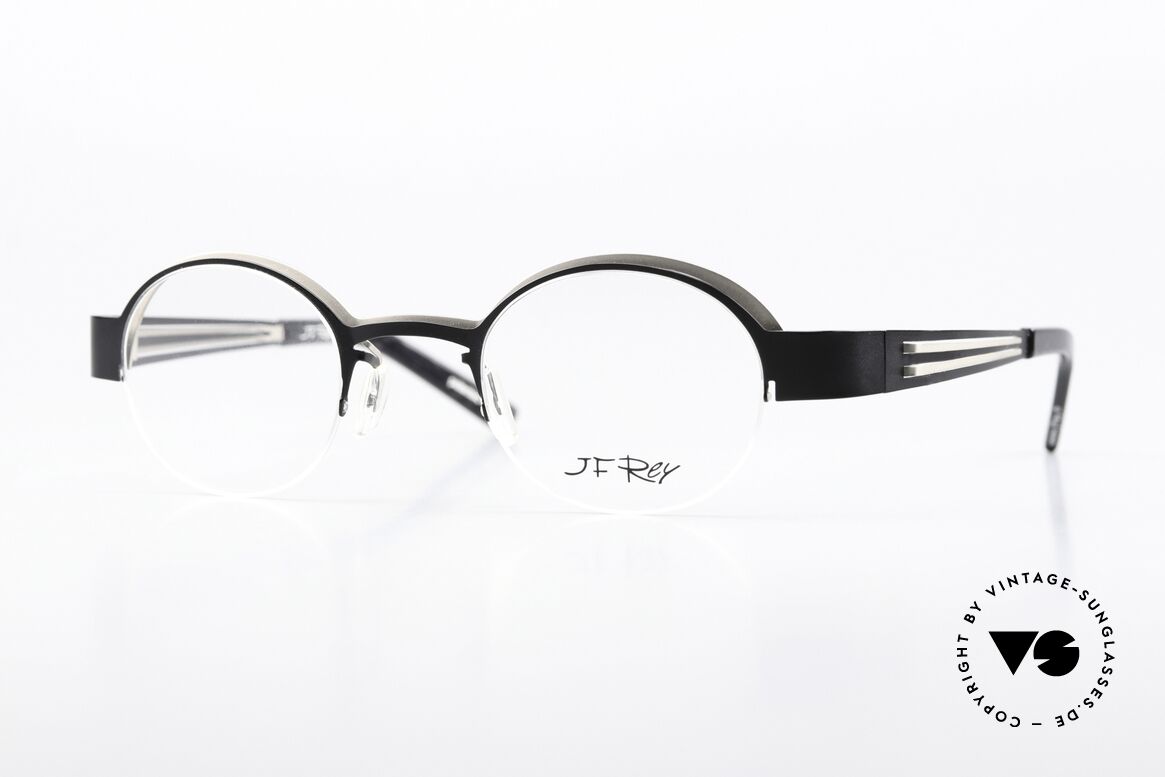 JF Rey JF2344 Oval Round Nylor Glasses, J.F. Rey glasses, model JF2344, col. 1000, size 44-23, Made for Men and Women