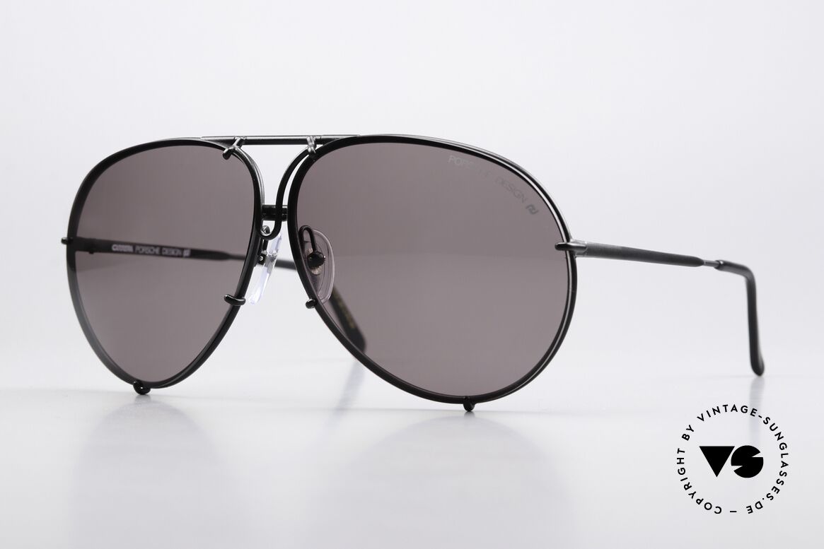 Porsche 5621 Customized Black Blue, 1 pair of original SOLID GRAY (with the PD lettering), Made for Men