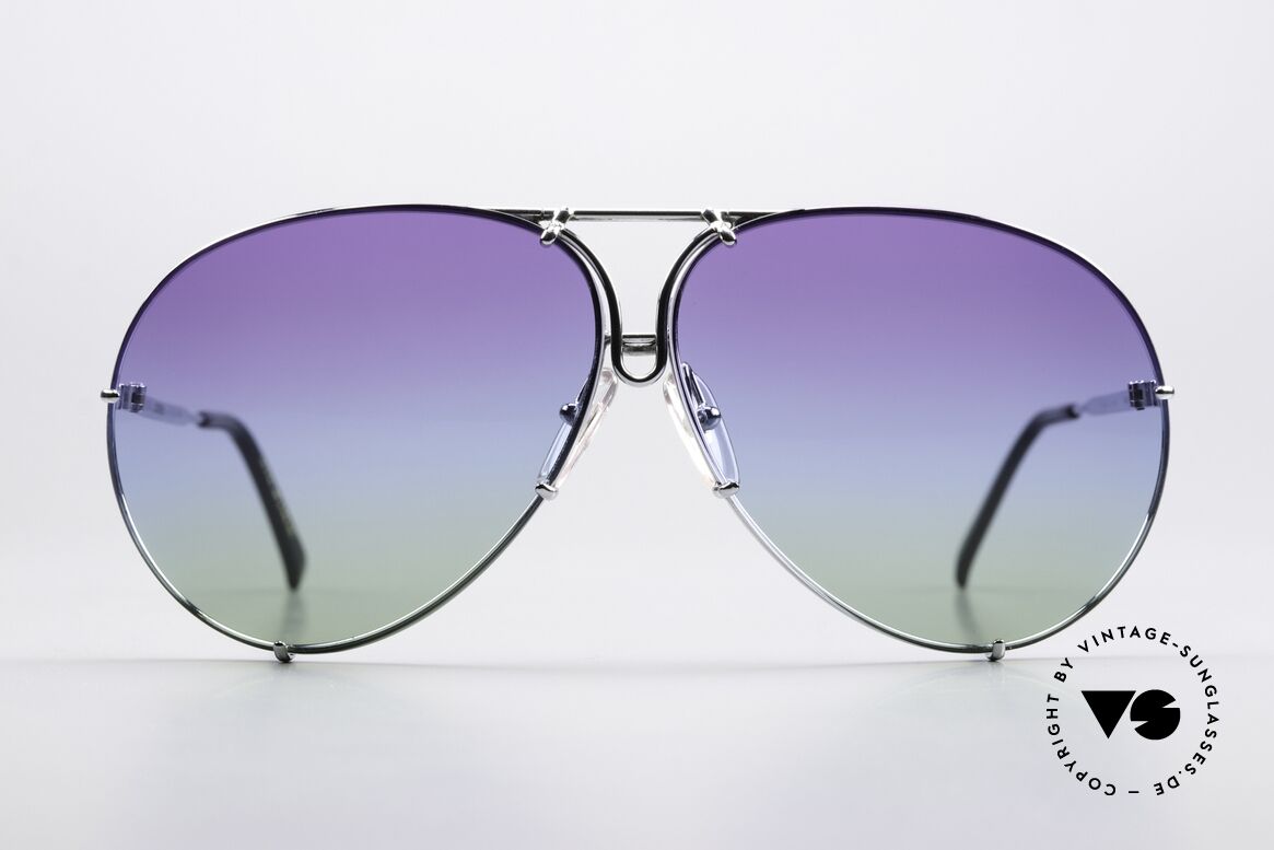 Porsche 5621 Customized Purple Blue Green, the 1980's legend with interchangeable sun lenses, Made for Men