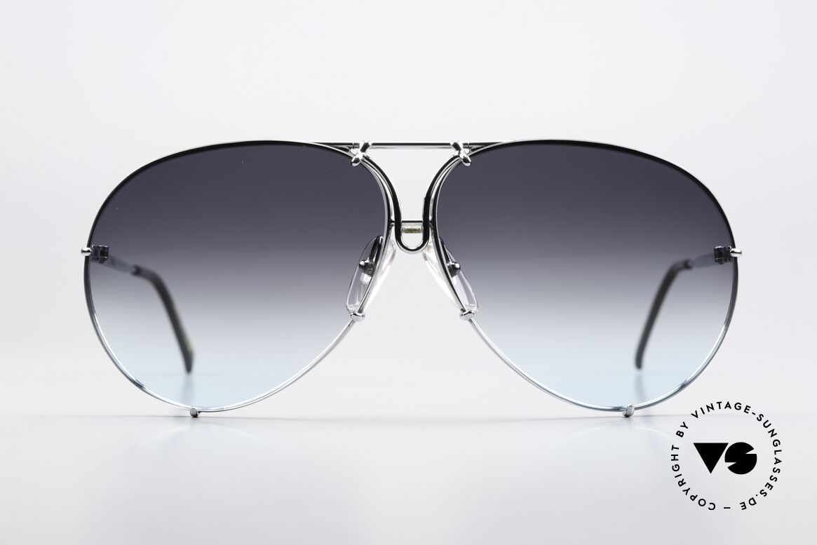 Porsche 5621 Customized Gray Light-Blue, the 1980's legend with interchangeable sun lenses, Made for Men