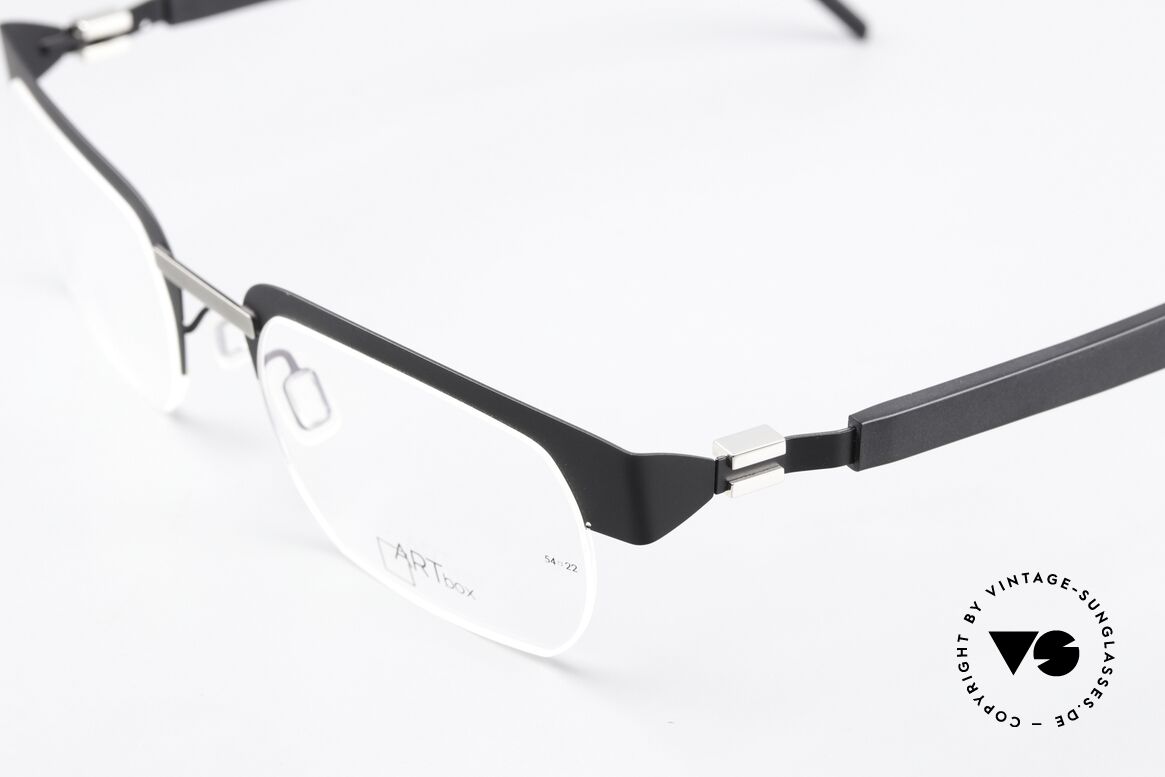 Bajazzo Cado 2 Square Frame Semi Rimless, here a men's metal frame (square design); black, Made for Men