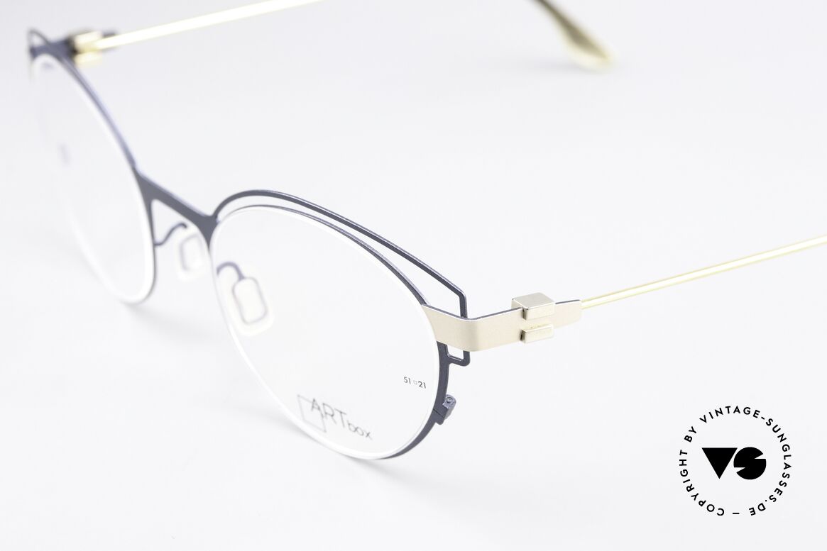 Bajazzo Ida 2 Striking Cateye Design, women's metal frame in matt dark-blue & gold, Made for Women