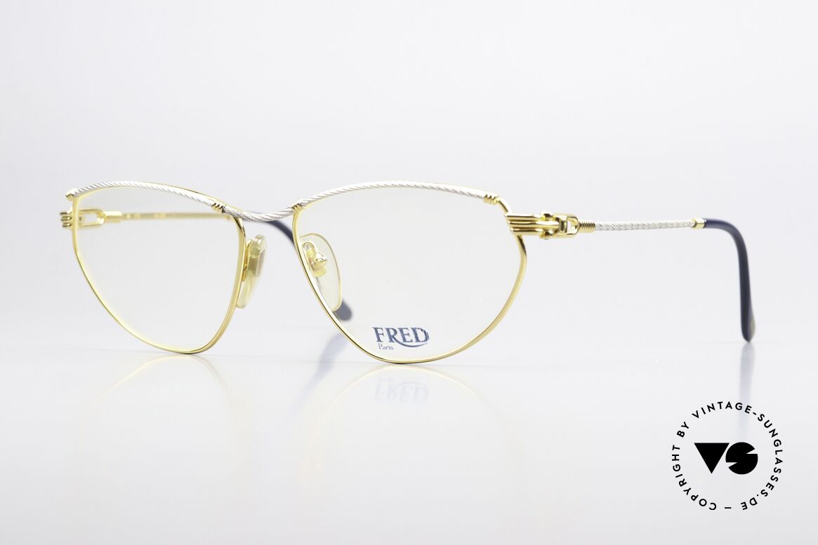 Fred Alize - L Ladies Luxury Specs Large, luxury eyeglass-frame by Fred, Paris from the 1990s, Made for Women