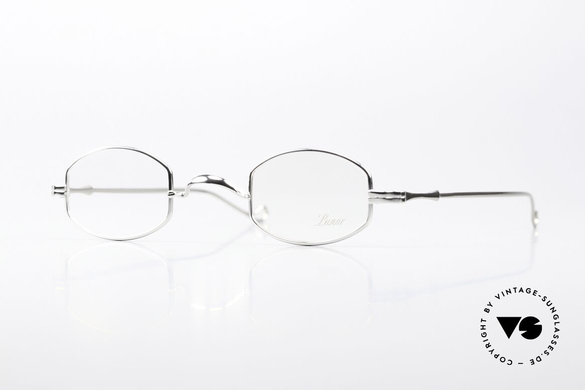 Lunor II 02 Small Frame Platinum Plated, very small Lunor eyeglass-frame; platinum-plated, Made for Men and Women