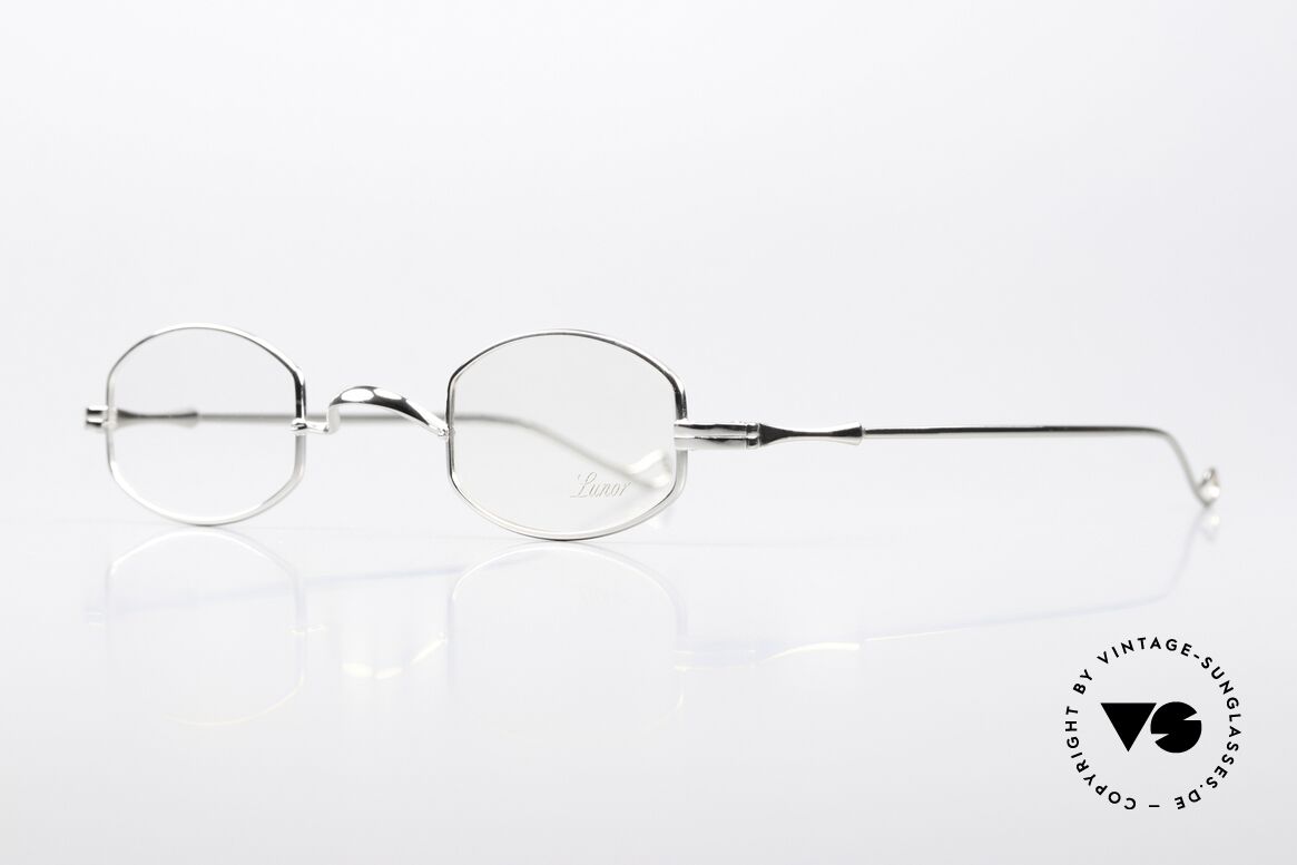 Lunor II 02 Small Frame Platinum Plated, model II 02 = size 37°24 & temple length: 136mm, Made for Men and Women