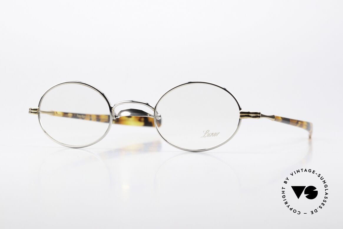 Lunor Swing A 33 Oval Customized Platinum Gold, rare, old VINTAGE LUNOR glasses of the Swing "A" series, Made for Men and Women