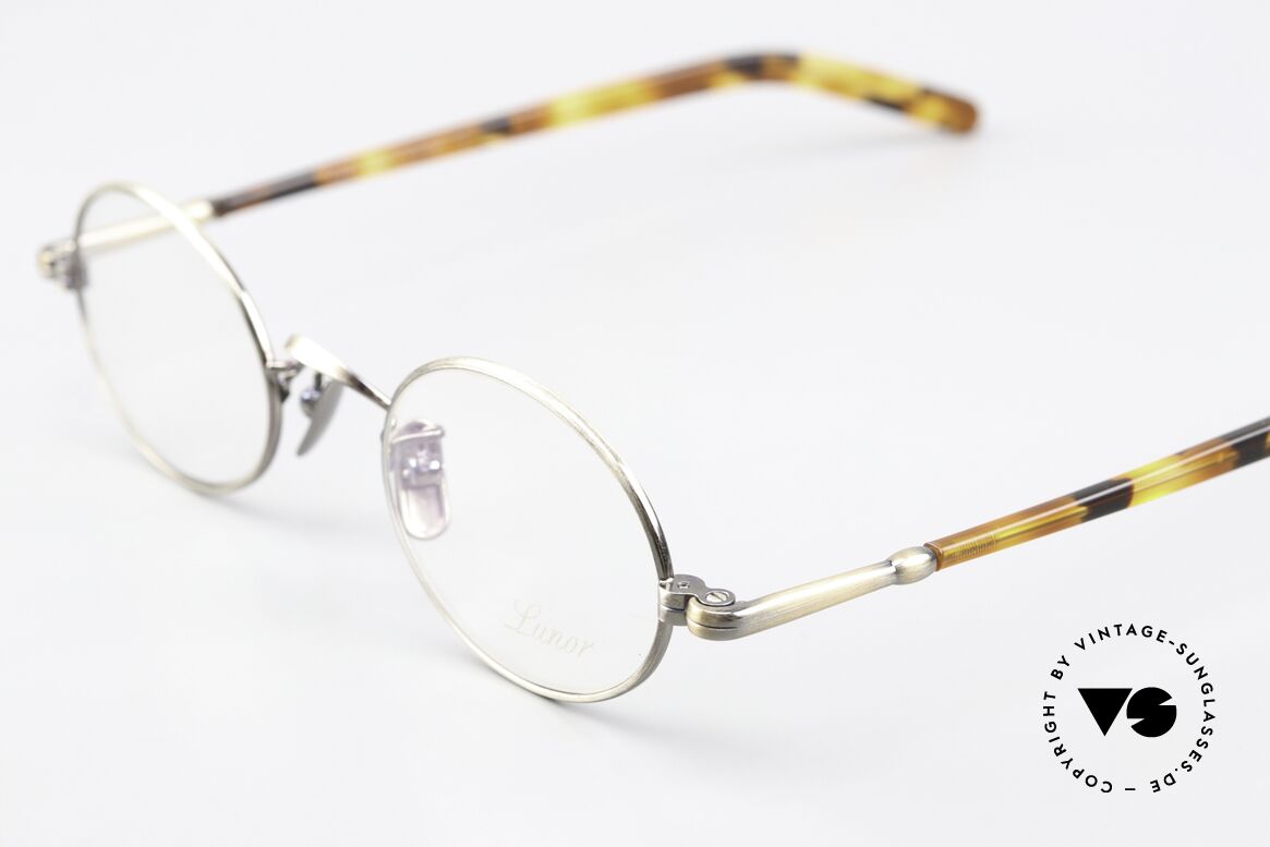 Lunor VA 100 Oval Glasses Antique Gold, top-notch oval frame design, timeless & titanium pads, Made for Men and Women