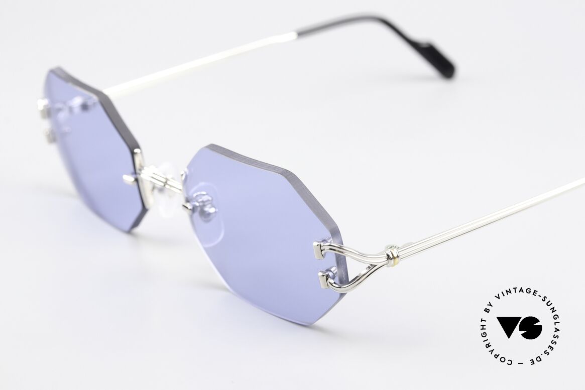 Cartier Rimless Octag Platinum Portofino Decor, precious OCTAG designer shades; PLATINUM-plated, Made for Men and Women