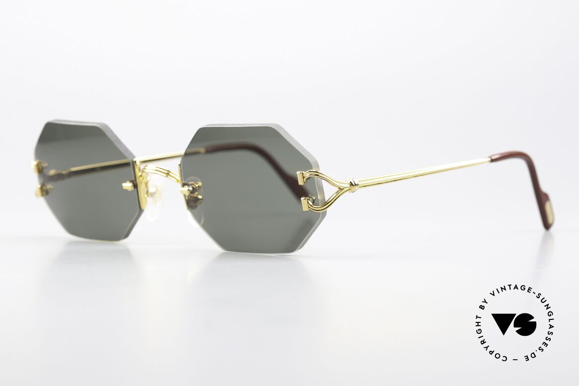 Cartier Rimless Octag Rimless Octagonal Shades, customized by our optician; MEDIUM size (133mm)!, Made for Men and Women