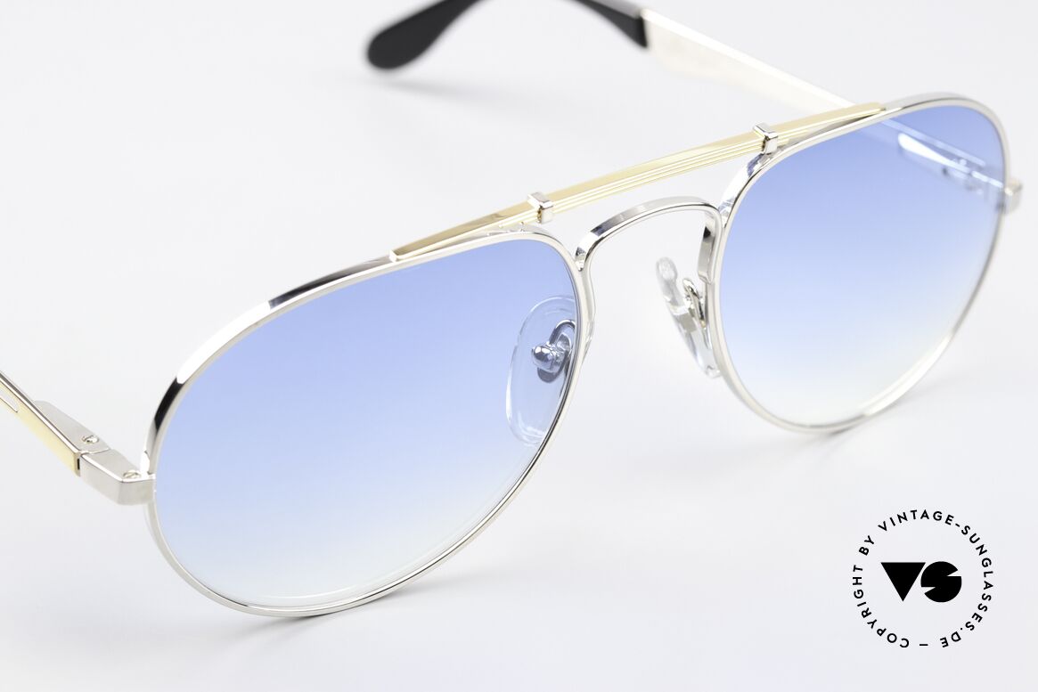 Bugatti 11809 Rare Luxury Aviator Style, with light blue-gradient lenses (anytime wearable), Made for Men