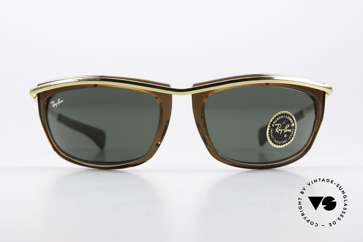 Ray Ban Olympian I Old Made in USA Original, striking shape; perfect large fit (high-end quality), Made for Men