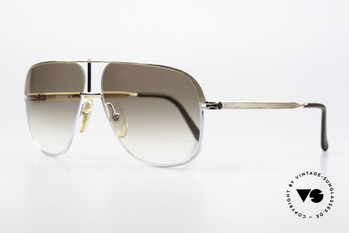 Dunhill 6019 Luxury Sunglasses From 1984, frame is hardgold-plated & chrome-plated, + orig. case, Made for Men