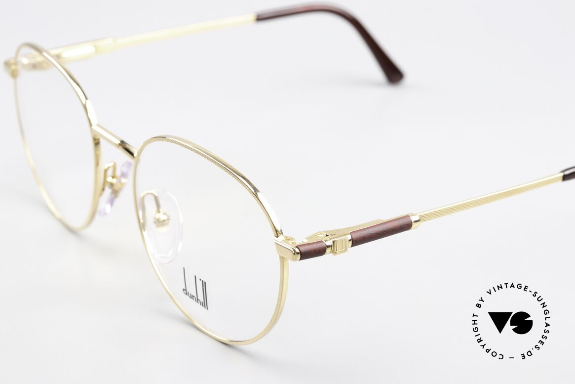 Dunhill 6194 Classy Gentlemen's Glasses, gold-plated with wooden decor (precious rarity), Made for Men