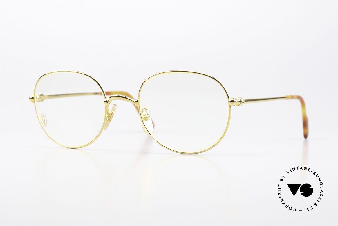 Cartier Antares - M 22ct Gold-Plated Frame, classic round vintage Cartier eyeglasses; timeless frame, Made for Men and Women