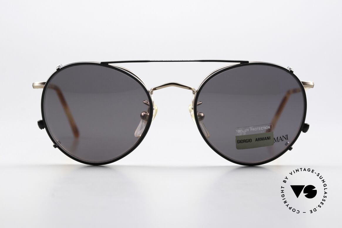 Giorgio Armani 138 Clip On Panto Vintage Frame, world famous 'panto'-design .. a real eyewear classic, Made for Men and Women