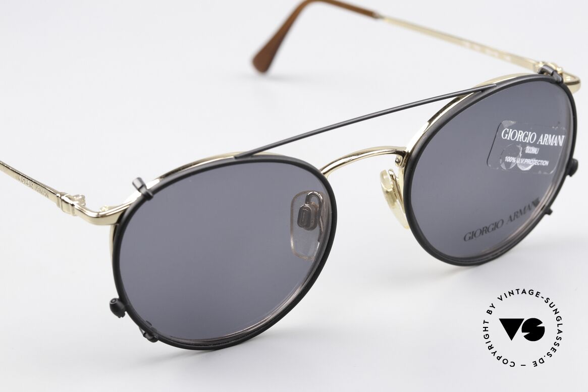 Giorgio Armani 132 80's Frame With Sun Clip, unworn (like all our vintage GIORGIO Armani frames), Made for Men and Women