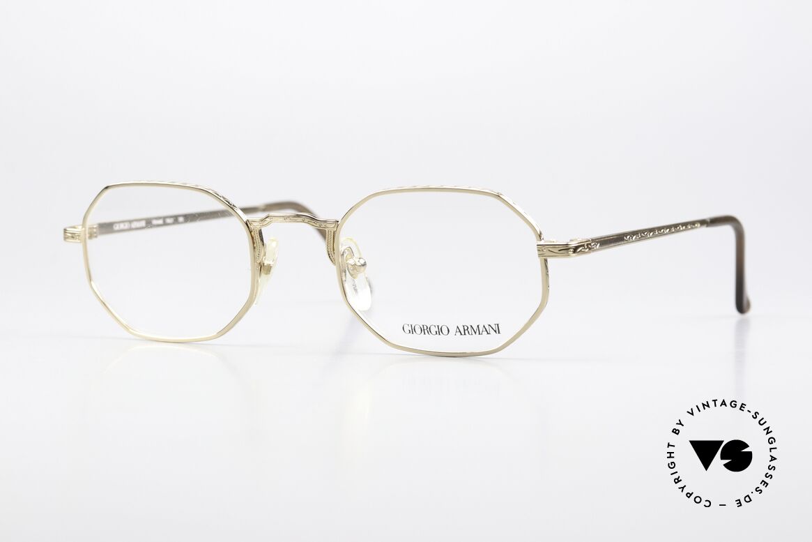 Giorgio Armani 151 Octagonal Vintage Eyewear, rare vintage eyeglasses by famous Giorgio Armani, Made for Men and Women