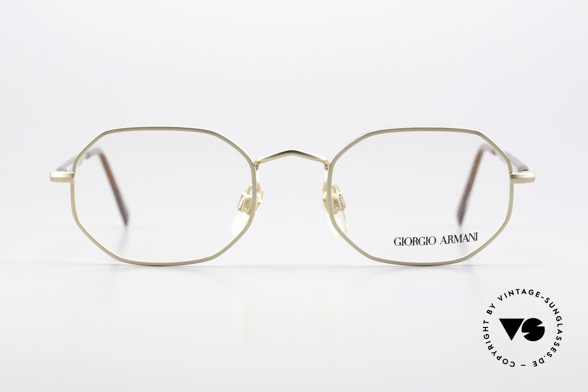 Giorgio Armani 182 Rare 80's Designer Frame, octagonal metal frame, unisex, top-notch quality, Made for Men and Women