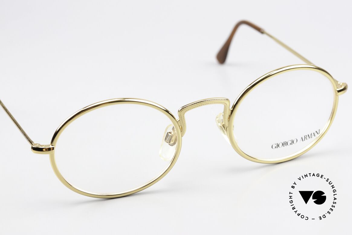 Giorgio Armani 156 Oval Eyeglasses From 1991, NO RETRO, but a 30 years old original; size 48/22, Made for Men and Women