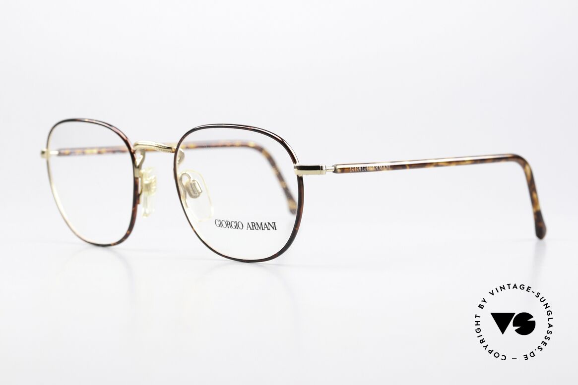 Giorgio Armani 162 Square Panto Design 90's, a combination of chestnut brown / tortoise and gold, Made for Men and Women