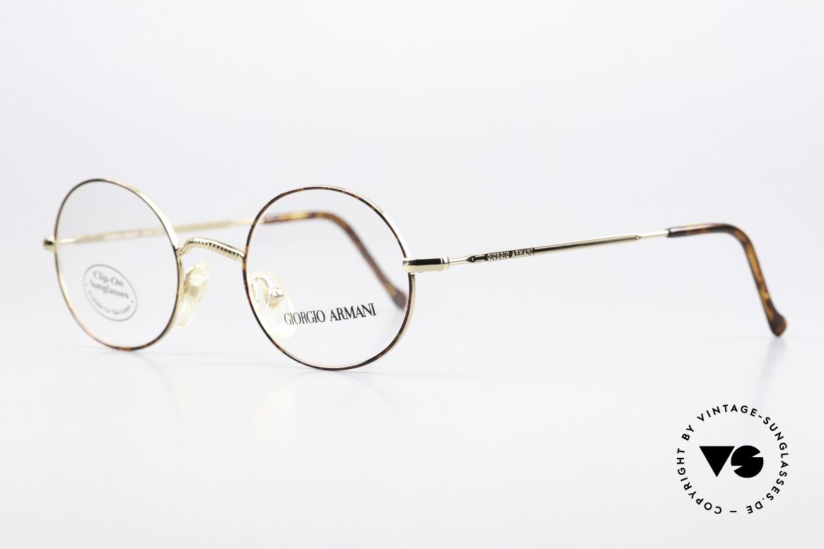 Giorgio Armani 134 Oval Eyewear 80's 90's, a combination of chestnut brown / tortoise and gold, Made for Men and Women