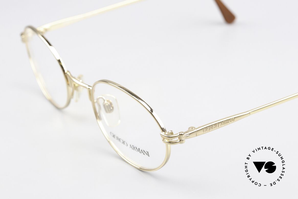 Giorgio Armani 244 Gold Plated Vintage Frame, never worn (like all our rare vintage Armani glasses), Made for Men and Women