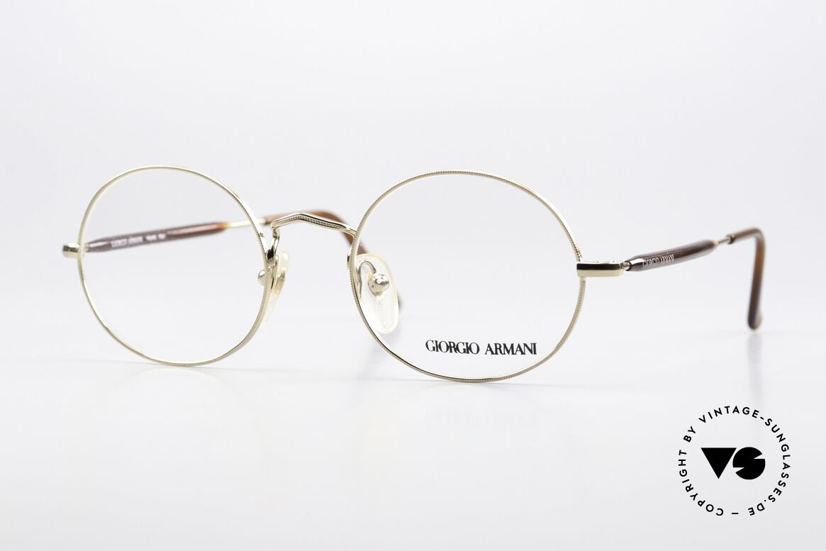 Giorgio Armani 172 No Retro 90s Oval Glasses, vintage designer glasses by Giorgio Armani, Italy, Made for Men and Women