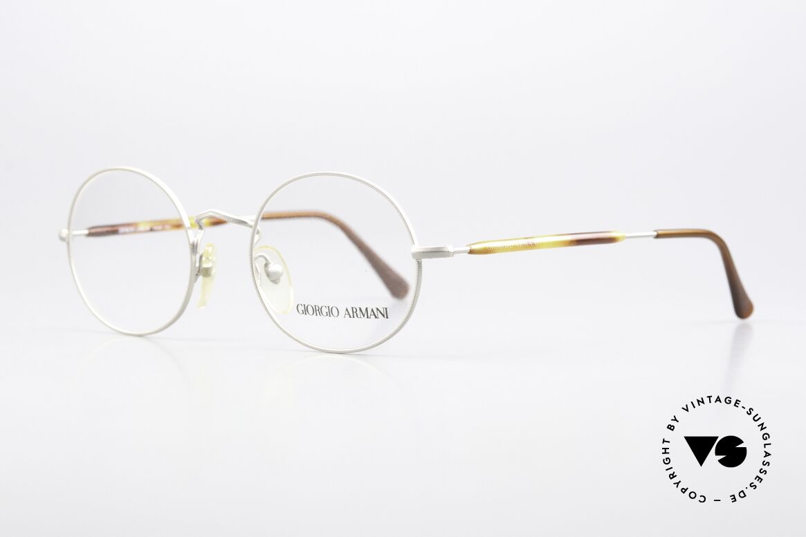 Giorgio Armani 172 Vintage Frame Ladies Gents, premium quality; timeless in matt silver / tortoise, Made for Men and Women