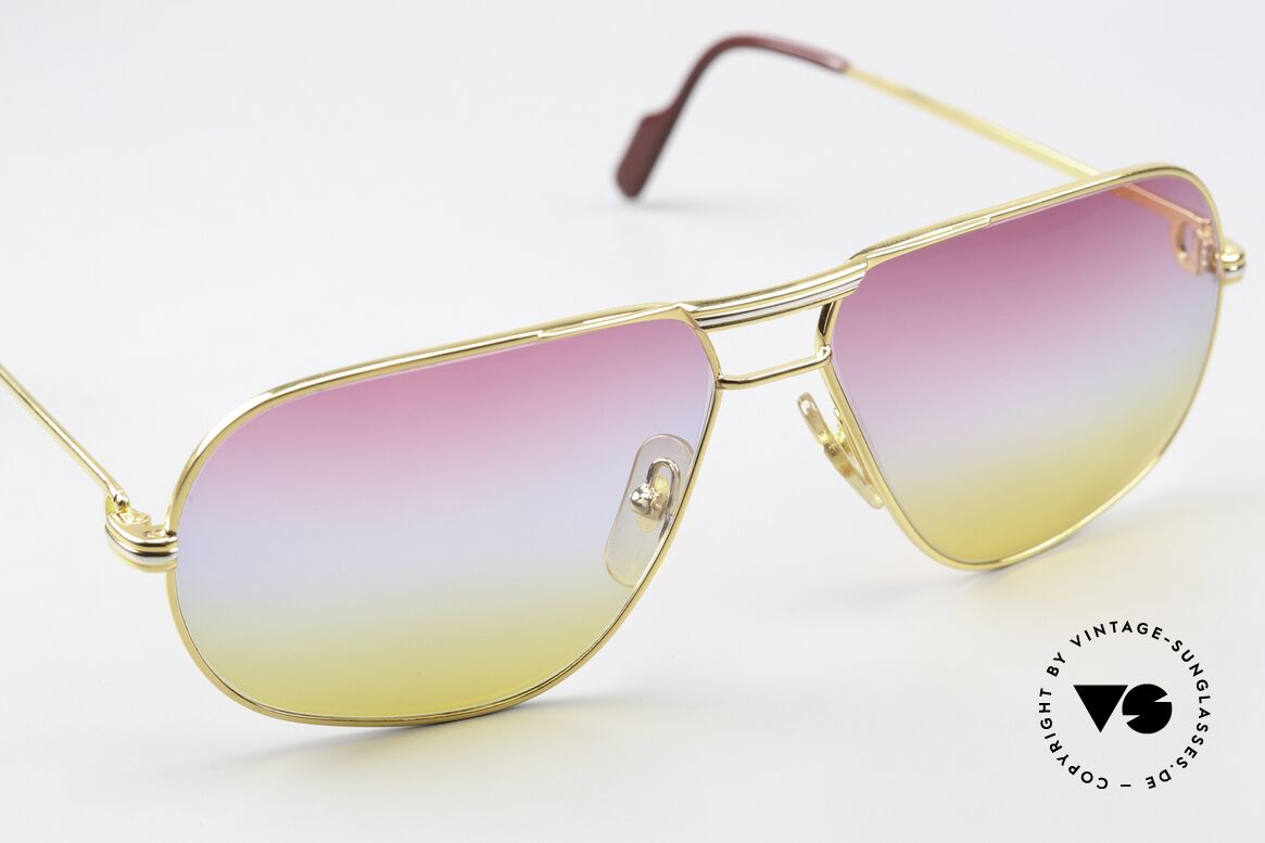 Cartier Tank - L Unique Sunrise Lenses, new TRICOLORED lenses: triple tint looks like a sunrise, Made for Men