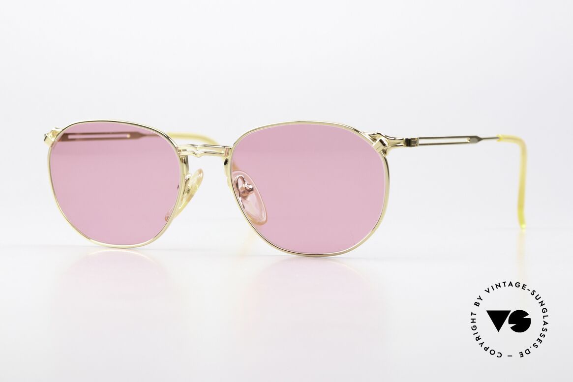 Jean Paul Gaultier 55-2173 22ct Gold Plated Frame, interesting vintage J.P. GAULTIER designer sunglasses, Made for Men and Women