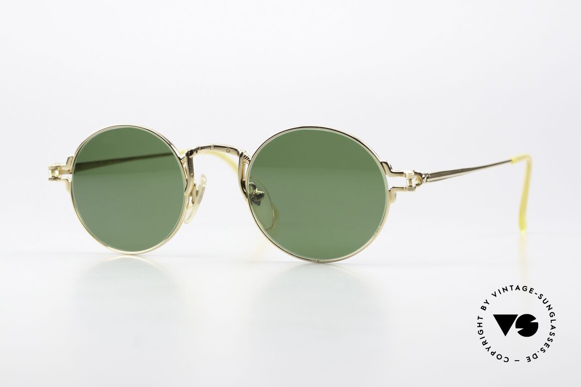 Jean Paul Gaultier 55-3171 22ct Gold-Plated 90's Frame, round Jean Paul GAULTIER vintage shades from 1996, Made for Men and Women