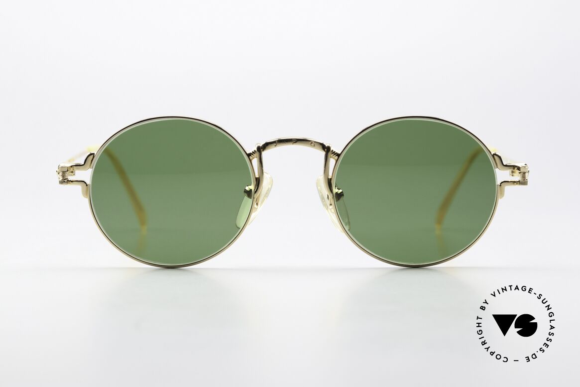 Jean Paul Gaultier 55-3171 22ct Gold-Plated 90's Frame, a kind of 'John Lennon Style' - just a timeless classic, Made for Men and Women