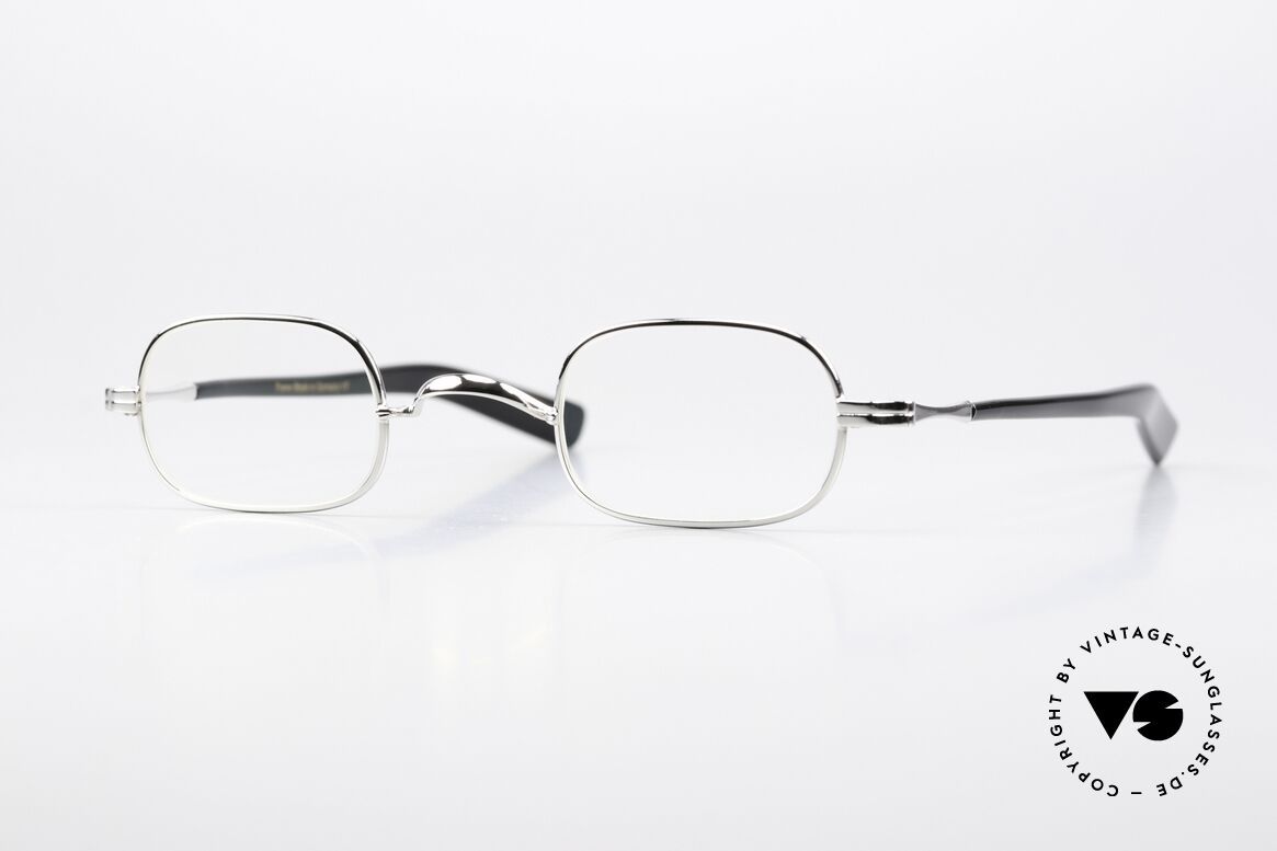 Lunor II A 00 Metal Frame Platinum Plated, rare Lunor glasses of the Lunor II-A series (A = acetate), Made for Men and Women