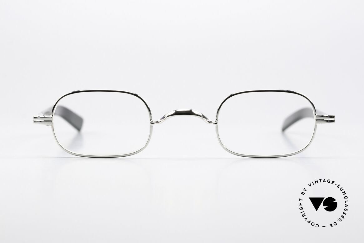 Lunor II A 00 Metal Frame Platinum Plated, combination: full rimmed metal frame & acetate temples, Made for Men and Women