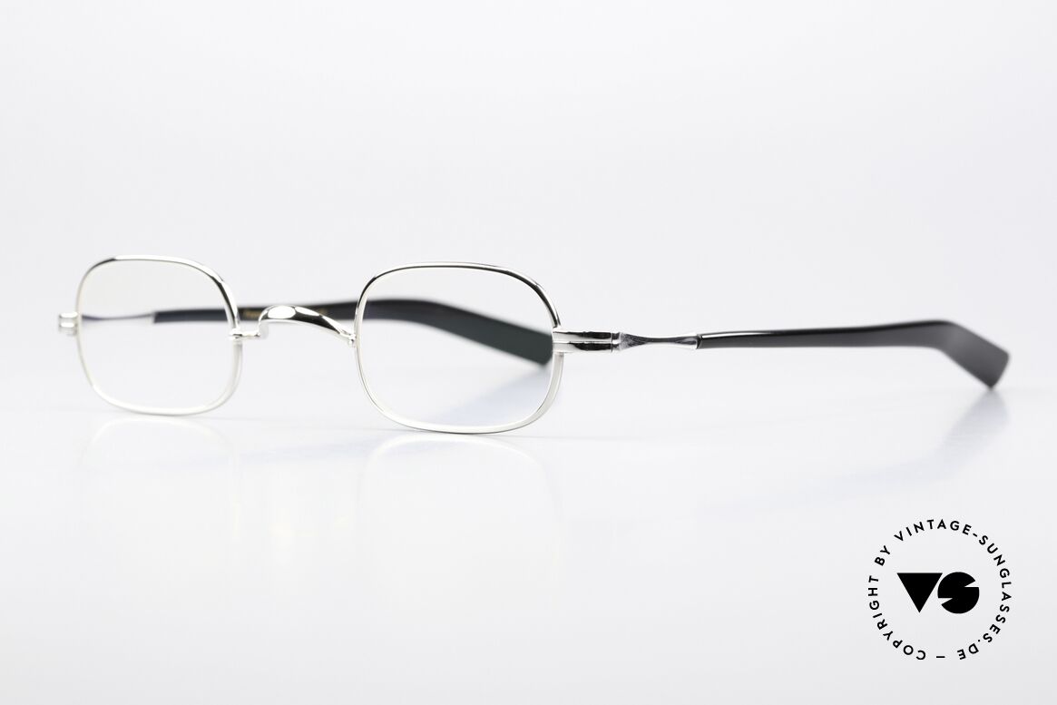 Lunor II A 00 Metal Frame Platinum Plated, precious PLATINUM-plated finish in TOP-notch quality, Made for Men and Women