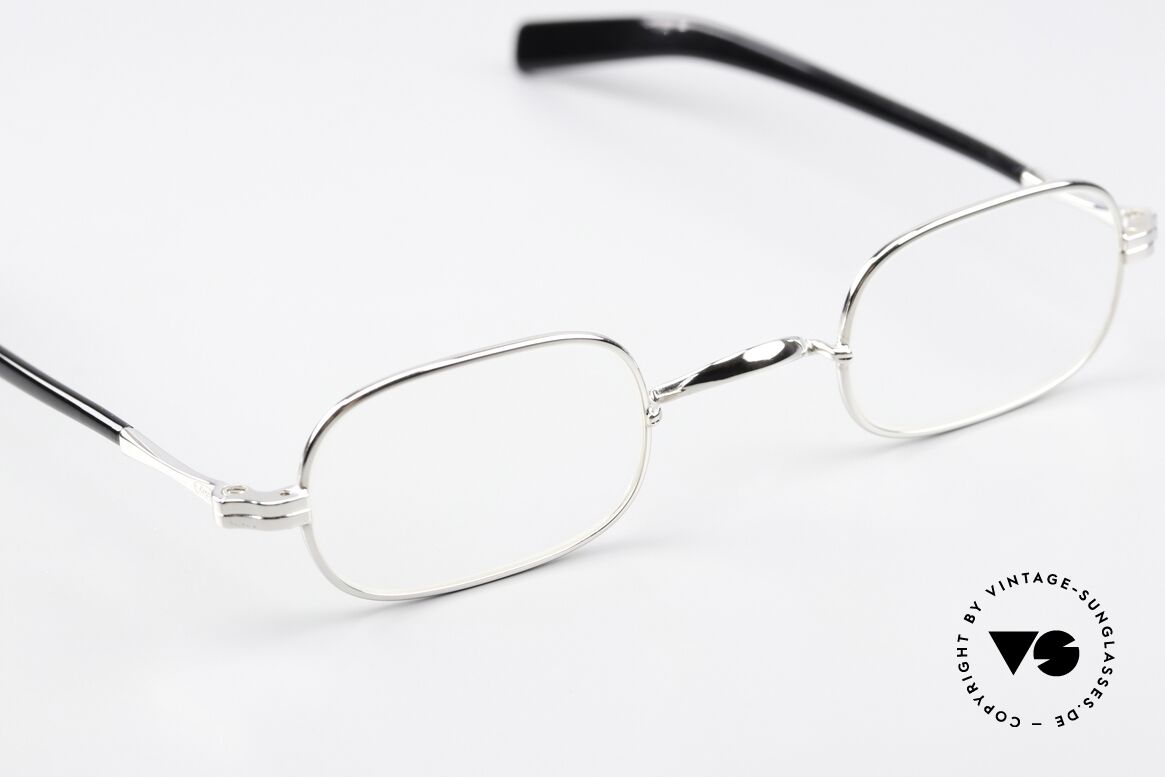 Lunor II A 00 Metal Frame Platinum Plated, approx. 20 years old UNWORN pair for lovers of quality, Made for Men and Women