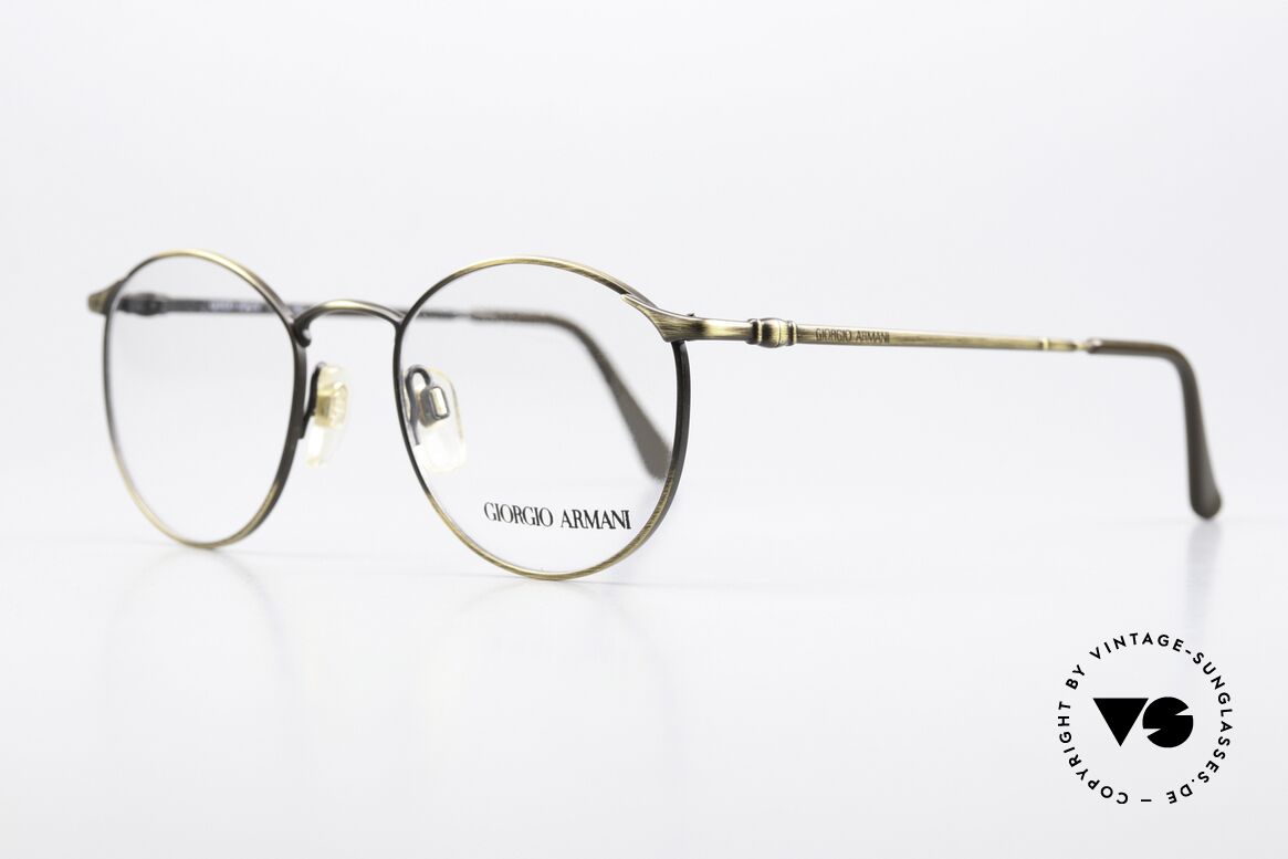 Giorgio Armani 132 Small Panto Glasses 90's, true 'gentlemen glasses' in tangible premium-quality, Made for Men