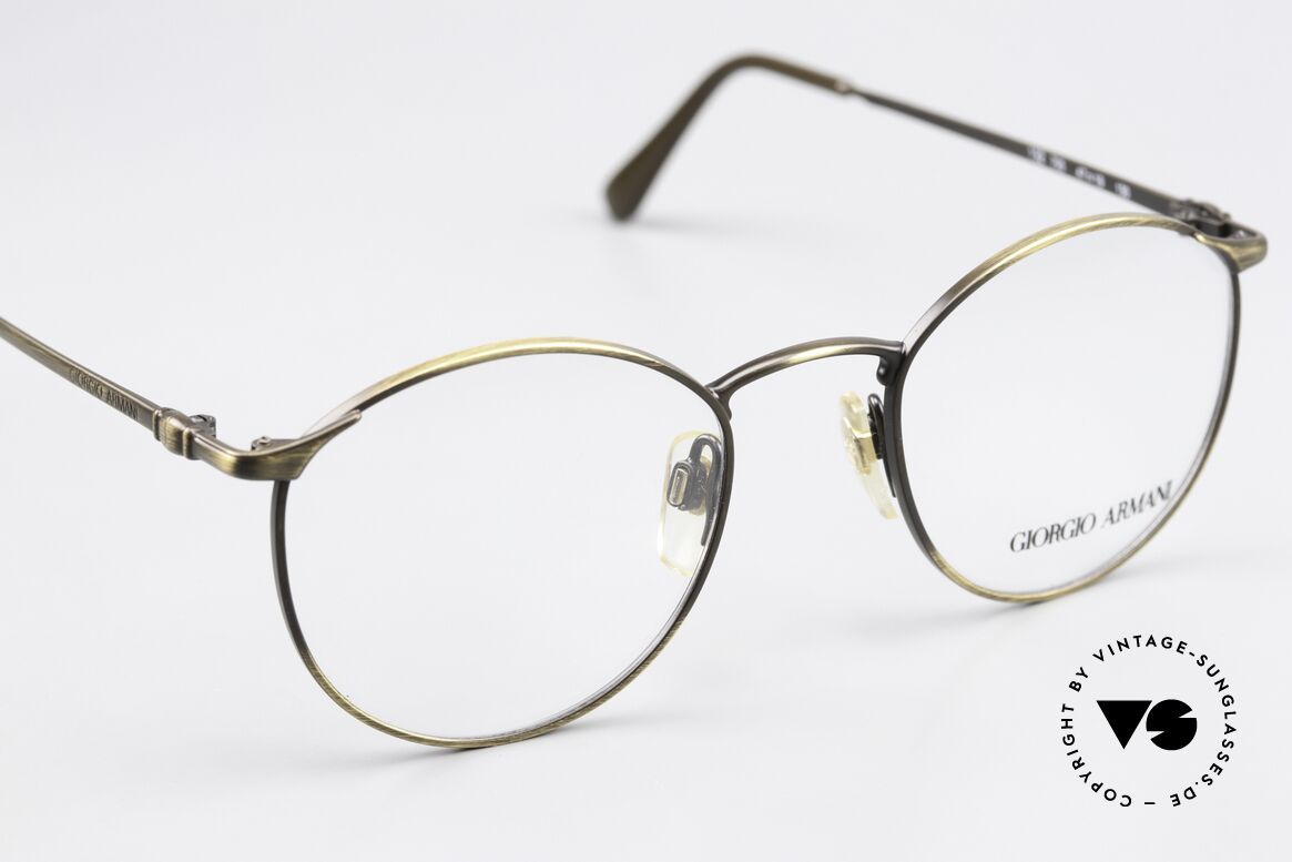 Giorgio Armani 132 Small Panto Glasses 90's, unworn (like all our rare vintage 90's Armani glasses), Made for Men