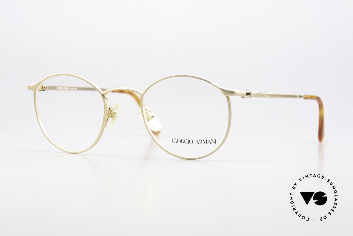 Giorgio Armani 132 1990's Frame Matt Gold, timeless vintage Giorgio Armani designer eyeglasses, Made for Men