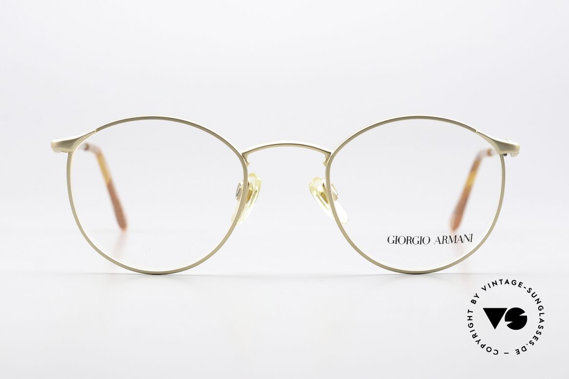 Giorgio Armani 132 1990's Frame Matt Gold, more 'classic' isn't possible (famous 'panto'-design), Made for Men