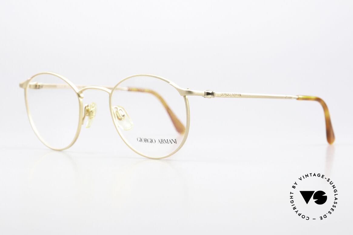 Giorgio Armani 132 1990's Frame Matt Gold, true 'gentlemen glasses' in tangible premium-quality, Made for Men