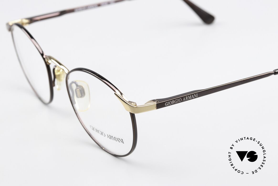 Giorgio Armani 132 Old Panto Specs Small Size, SMALL size 47-19, 130mm, DARK BROWN / GOLD finish, Made for Men