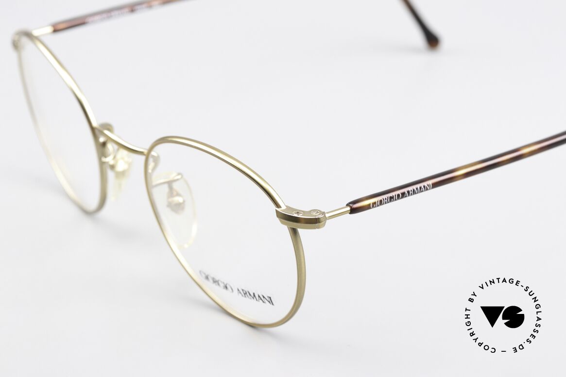 Giorgio Armani 138 Panto Frame Gold Tortoise, almost a "spiritual" eyeglass' design in S size 47/20, Made for Men and Women