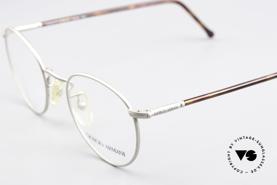 Giorgio Armani 138 Panto Specs Silver Tortoise, almost a "spiritual" eyeglass' design in S size 47/20, Made for Men and Women