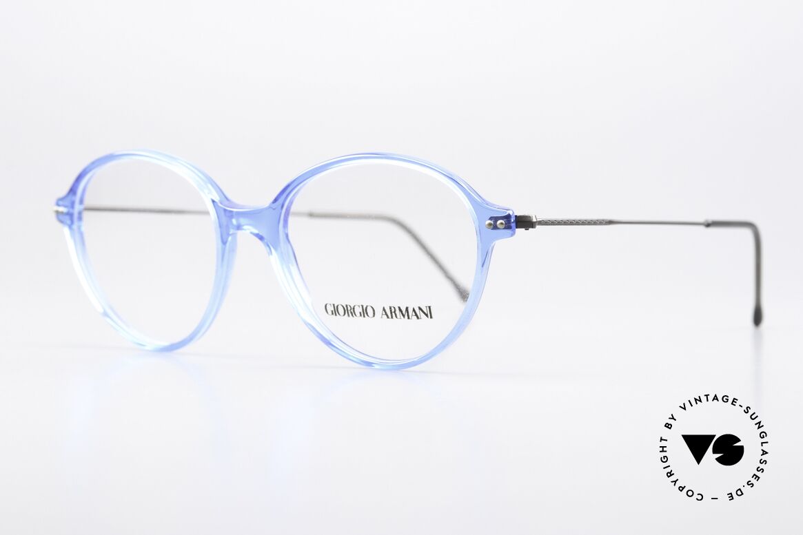 Giorgio Armani 374 90's Unisex Vintage Glasses, lightweight plastic front with thin "wire temples", Made for Men and Women